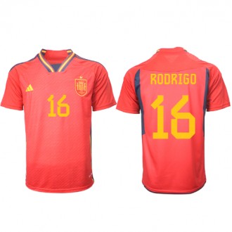 Spanien Rodri Hernandez #16 Hemmakläder VM 2022 Kortärmad